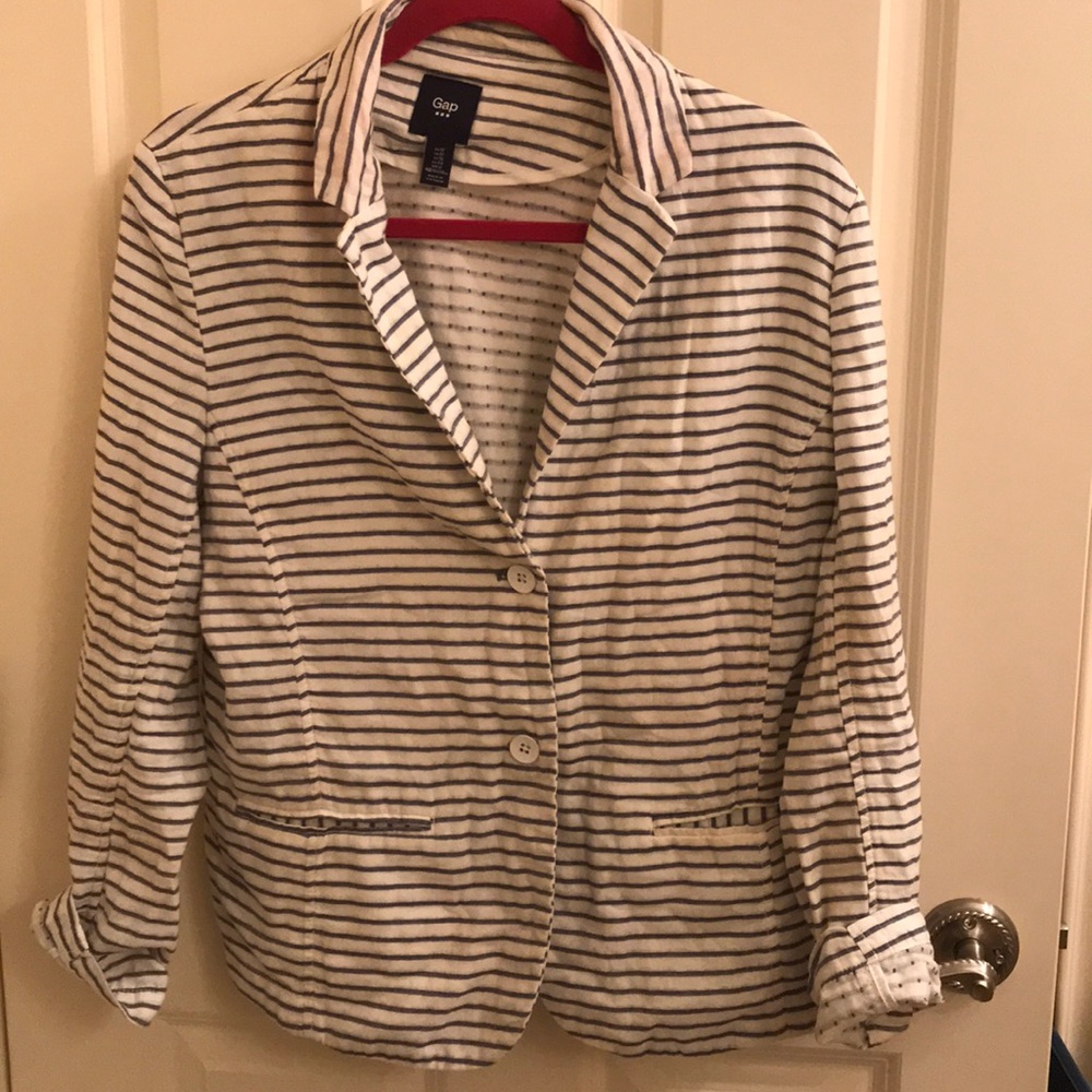 Gap striped lightweight blazer